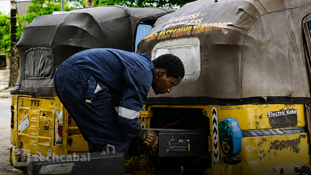Nigeria’s petrol three-wheelers are going electric—with batteries powered by diesel