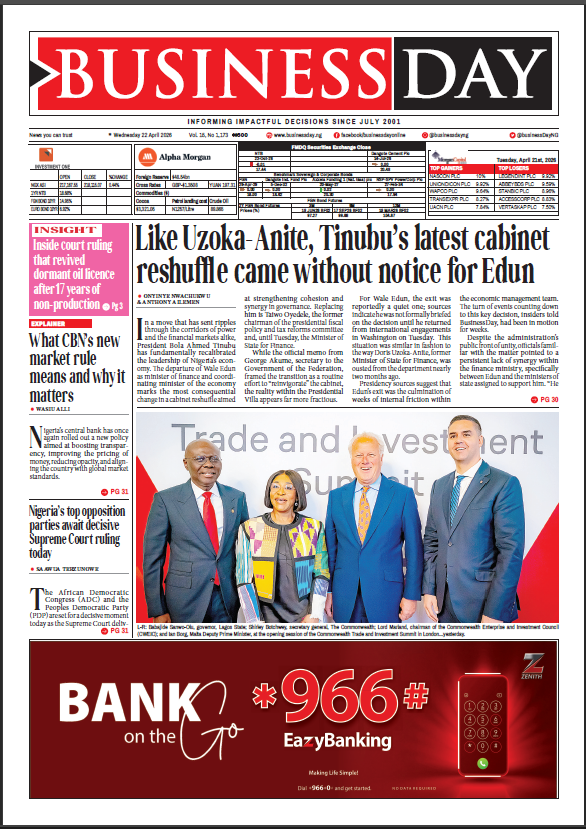 BusinessDay 22nd Apr 2026