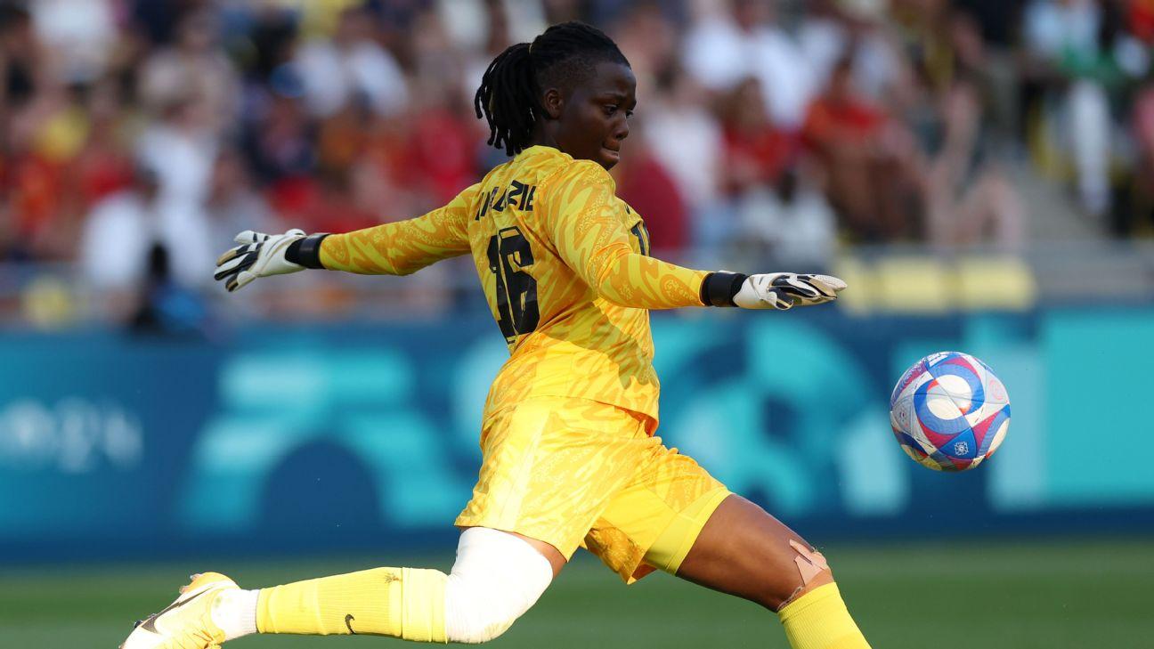 Chiamaka Nnadozie celebrates Brighton’s historic FA Cup final berth