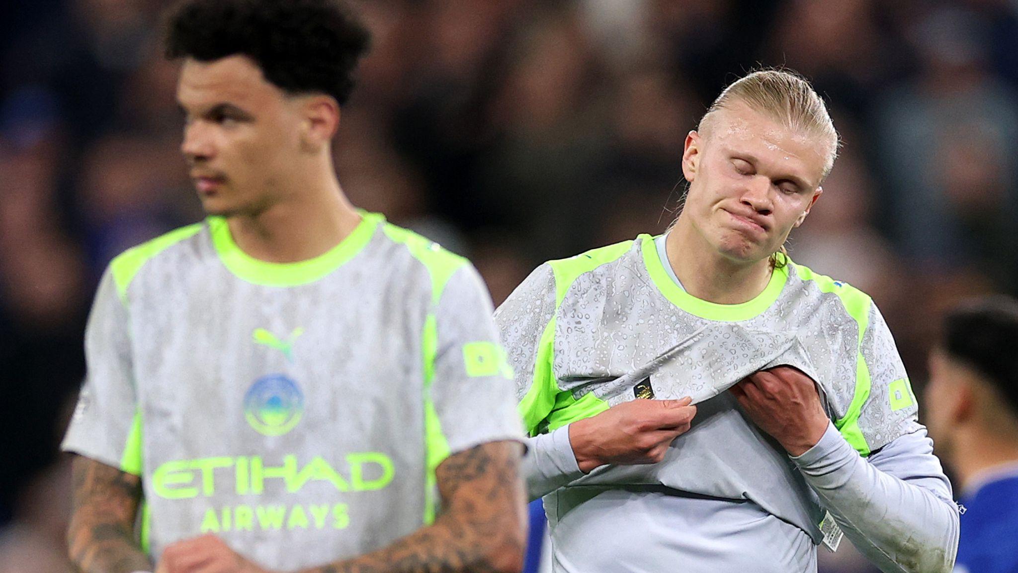 Man City’s title hopes dented after stunning 3-3 draw at Everton