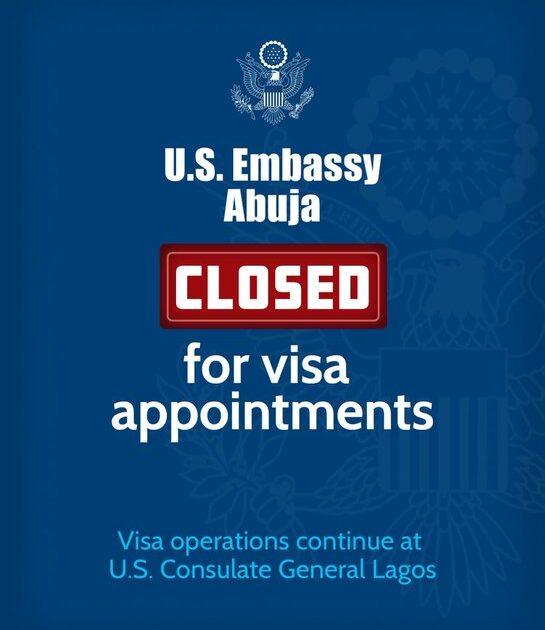 US Embassy suspends visa appointments in Abuja office