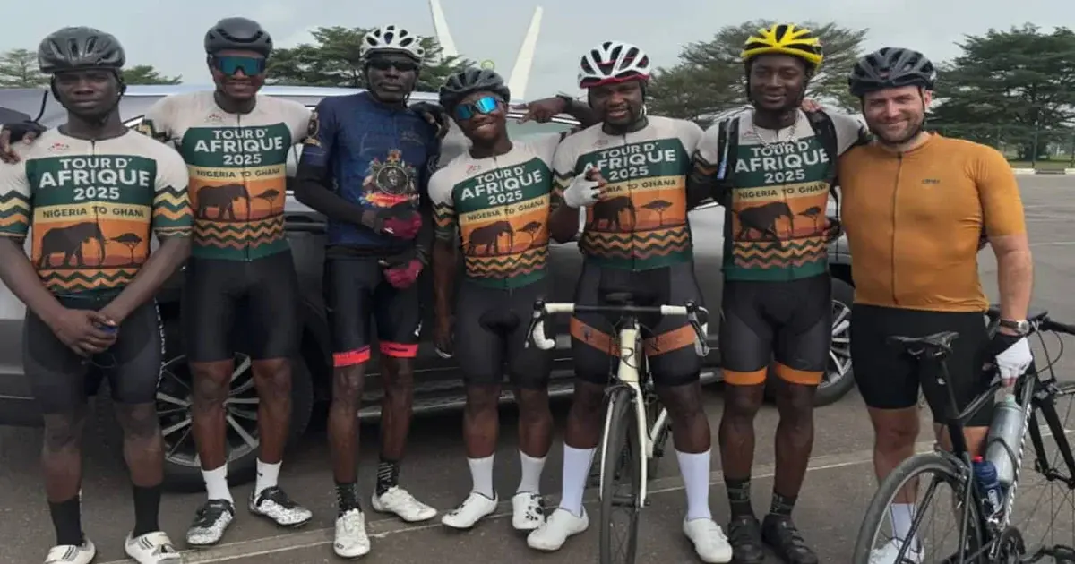 Cyclists ride 1,110km across West Africa for climate