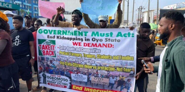 Fresh Lagos Protest Demands Release Of Abducted Oyo Schoolchildren, Teachers