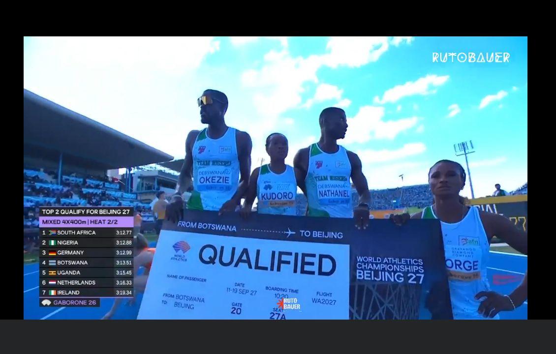 Nigeria secures another World Championships ticket in mixed 4x400m relay
