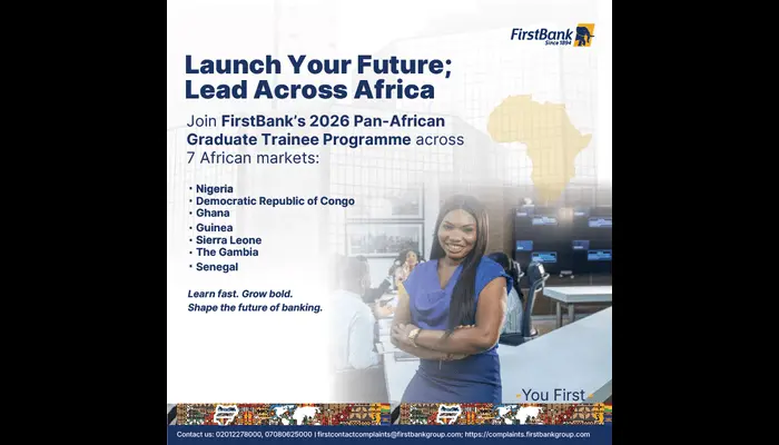 Launch Your Future with FirstBank 2026 Pan-African Graduate Trainee Programme