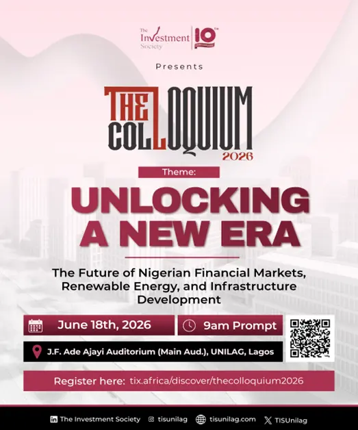 The Investment Society, UNILAG set to host ‘The Colloquium 2026’ this June in grand style