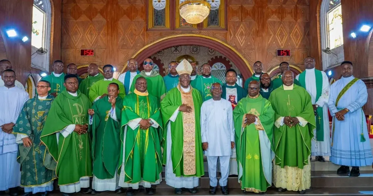 Catholic Diocese honours Otti as he announces reconstruction of key roads
