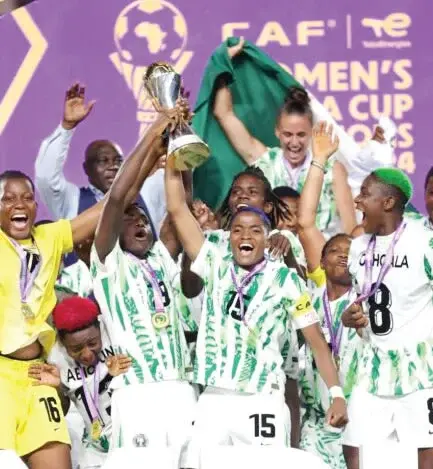 VIDEO: Super Falcons distribute kits to 150 grassroots female teams