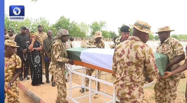 VIDEO: Brig Gen Braimah, Seven Others Laid To Rest In Maiduguri