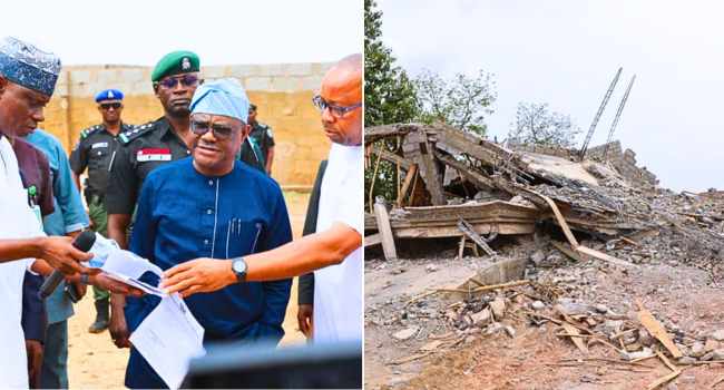 Wike Orders Arrest, Land Seizure Over Abuja Building Collapse