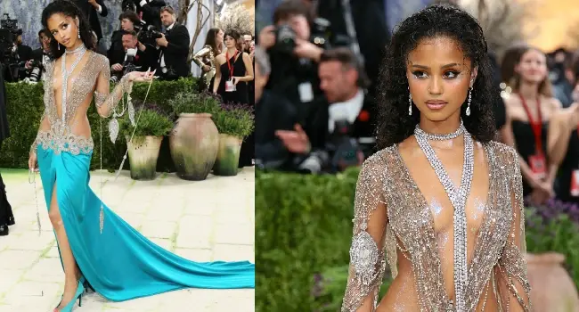 Tyla Stuns At 2026 Met Gala With Peacock-Inspired Valentino Look