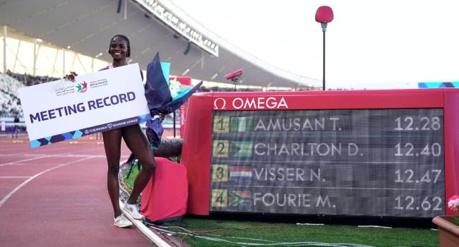 Tobi Amusan Sets New Record To Win Diamond League In Rabat