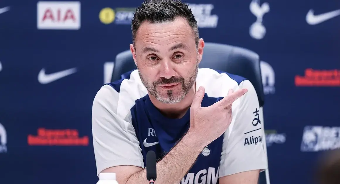 Tottenham not yet relegated, says De Zerbi ahead of Villa clash