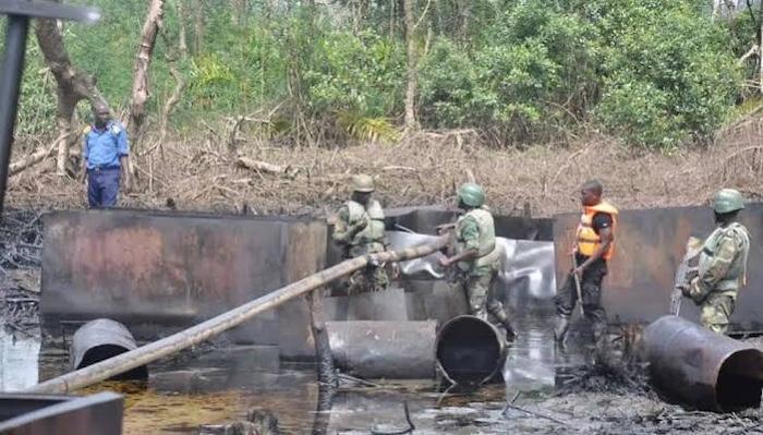 Navy Discovers 17,000 Litres Of Suspected Stolen Crude In Delta