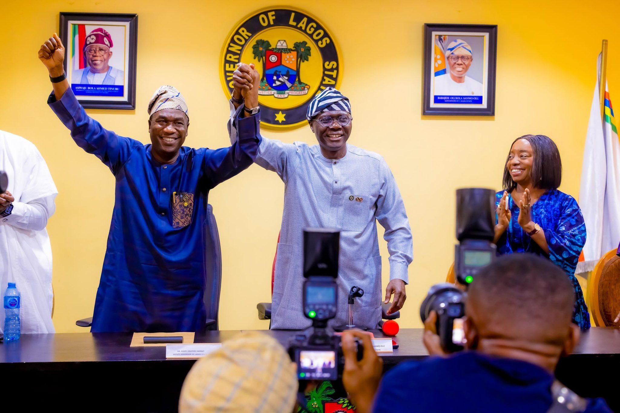 Governor Sanwo-Olu endorses deputy Hamzat for 2027 Lagos governorship race